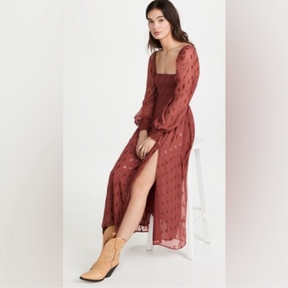 O.P.T Classic Smocked Maxi Dress - Picture 1 of 11